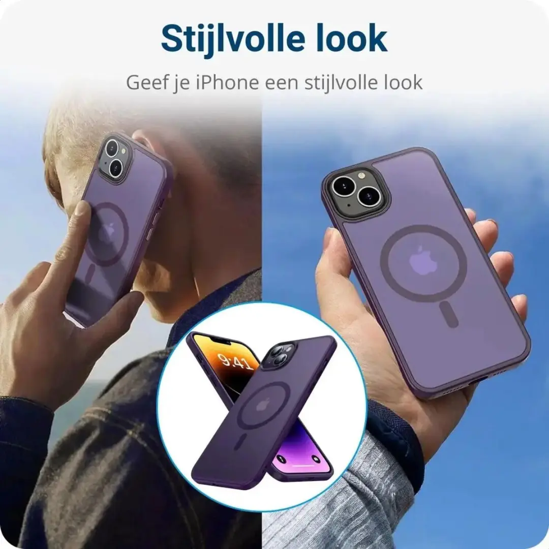 Selected by GSMpunt Apple iPhone 13 Hoesje - Paars - MagSafe