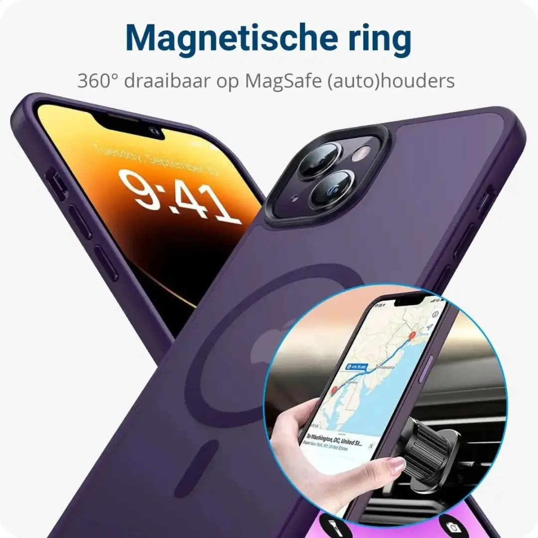 Selected by GSMpunt Apple iPhone 13 Hoesje - Paars - MagSafe