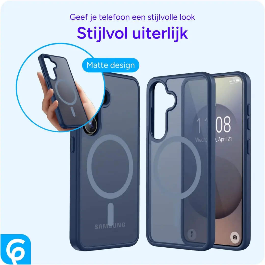 Selected Hoesje Samsung Galaxy S25 MagSafe - Donkerblauw