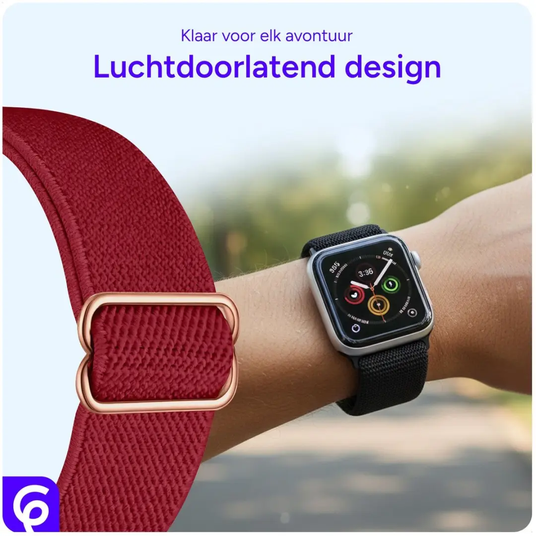 Selected SBG Nylon Horlogebandje Apple Watch - Rood