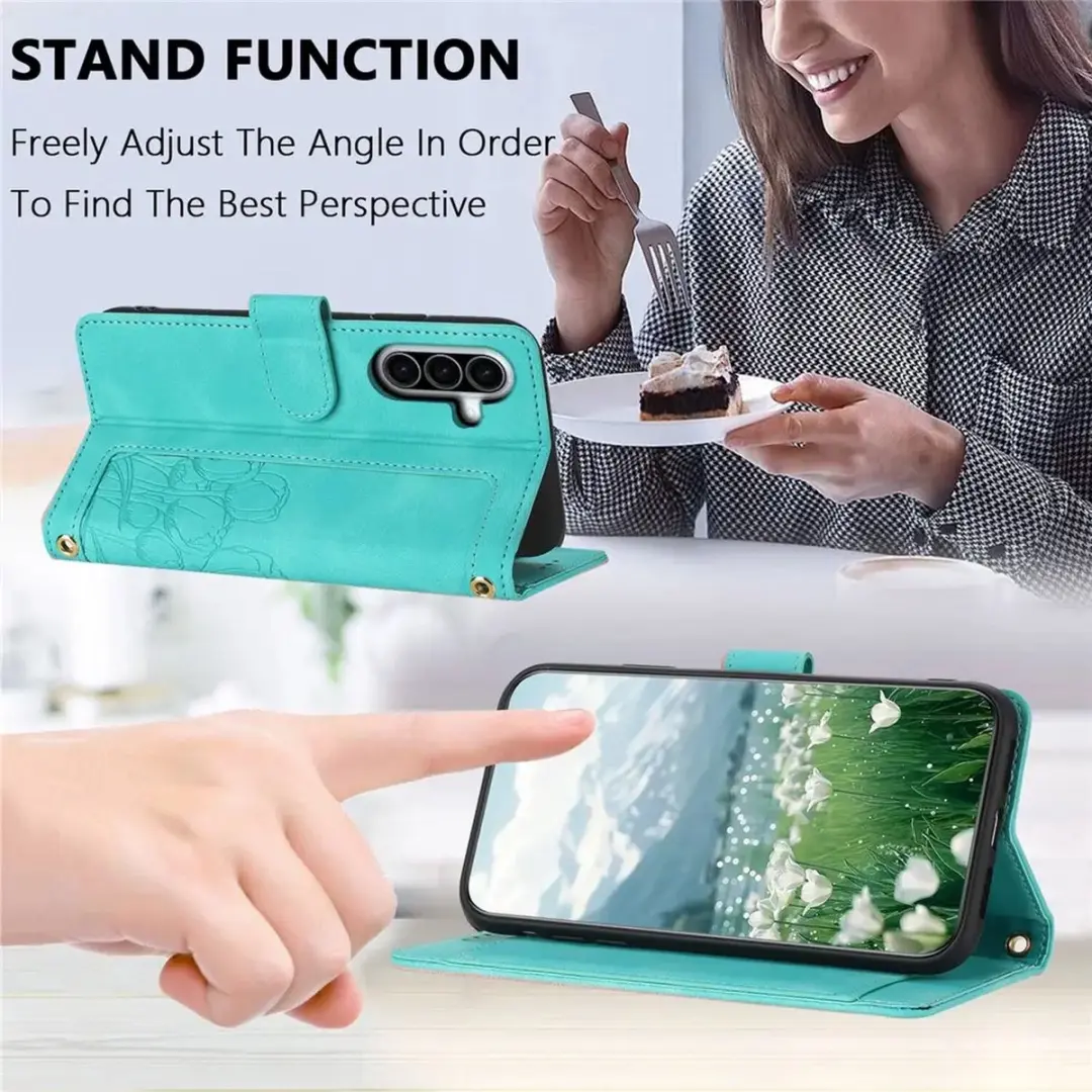 Selected Hoesje Samsung Galaxy A57 Portemonnee Tulpen Book Case - Groen - afbeelding 6 van 6