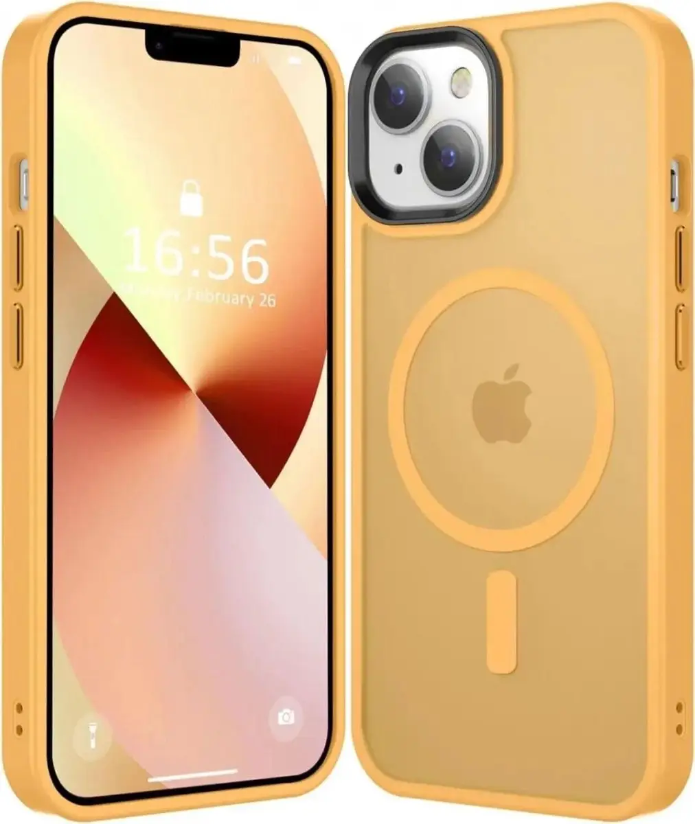 Selected Hoesje iPhone 15 MagSafe Oranje