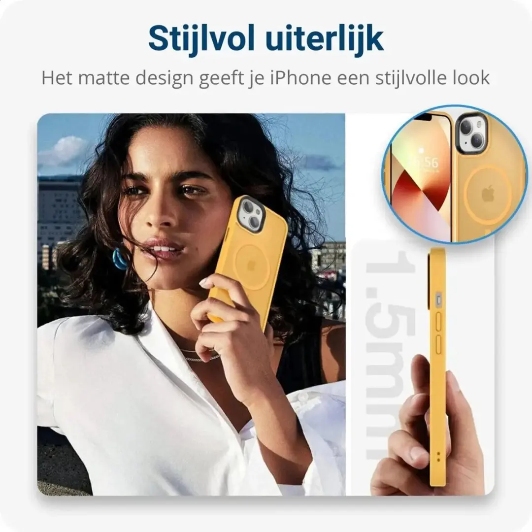 Selected Hoesje iPhone 15 MagSafe Oranje