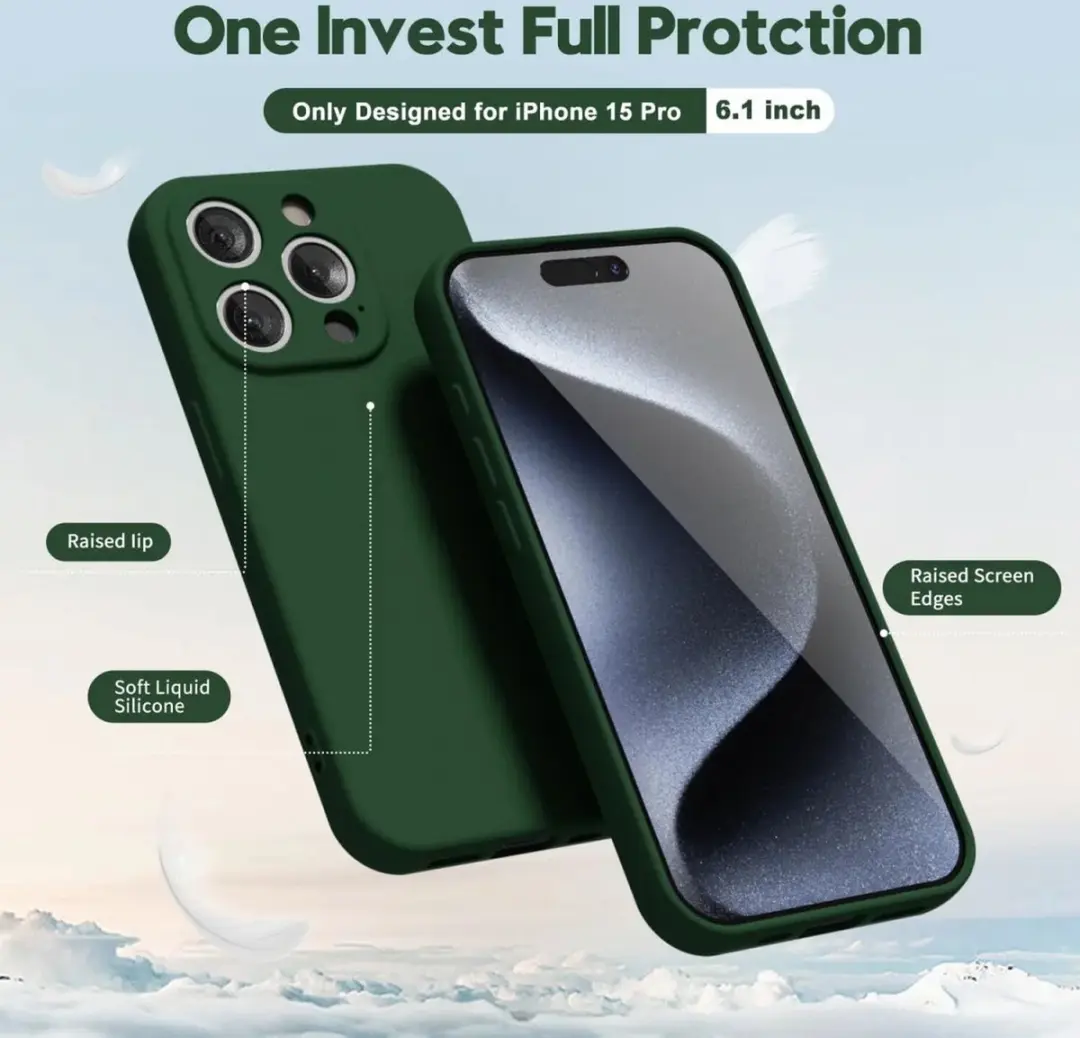 Selected Hoesje iPhone 15 Pro - Dun TPU - Donkergroen