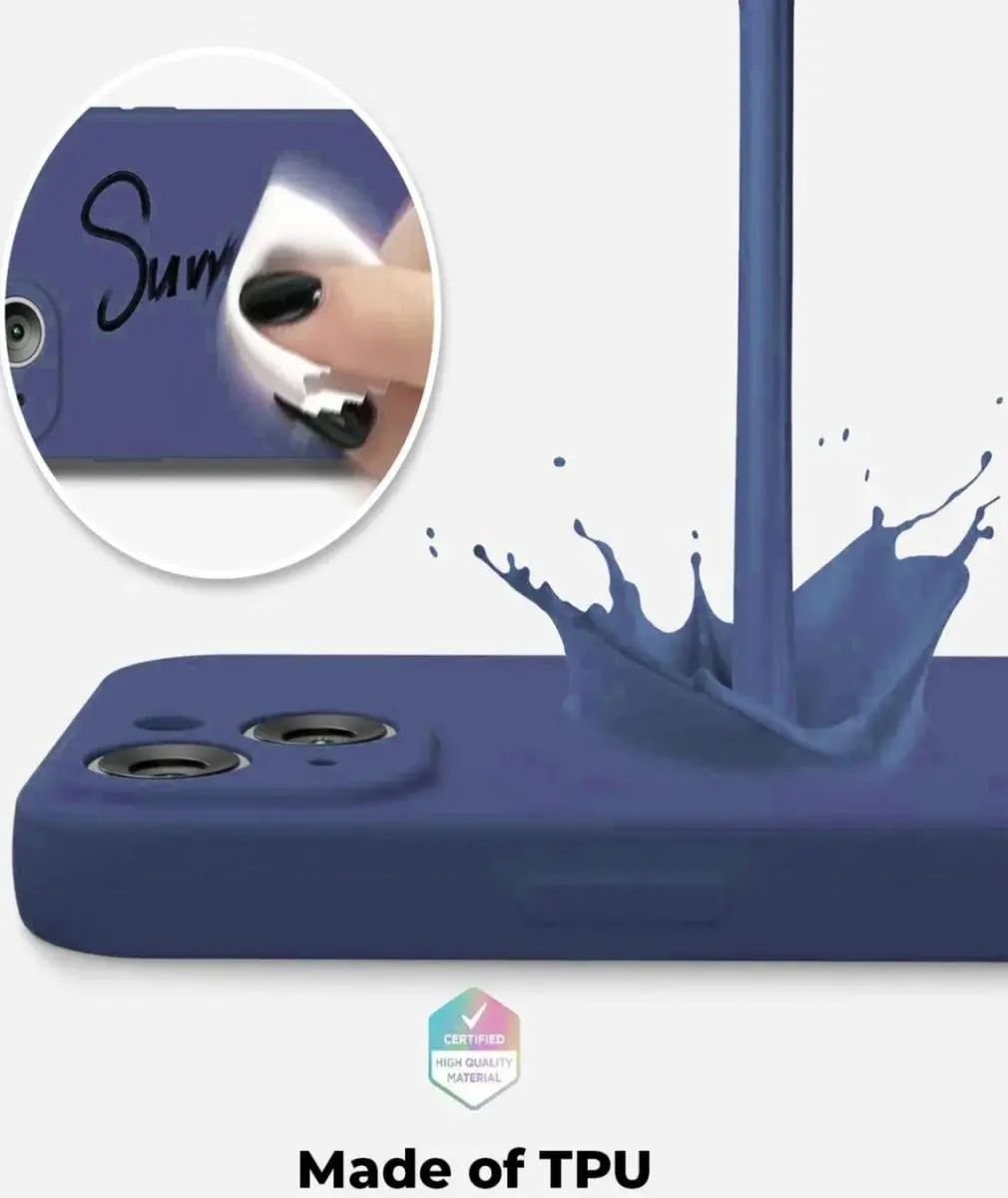 Selected Hoesje iPhone 15 Back Cover - Dun TPU - Donkerblauw