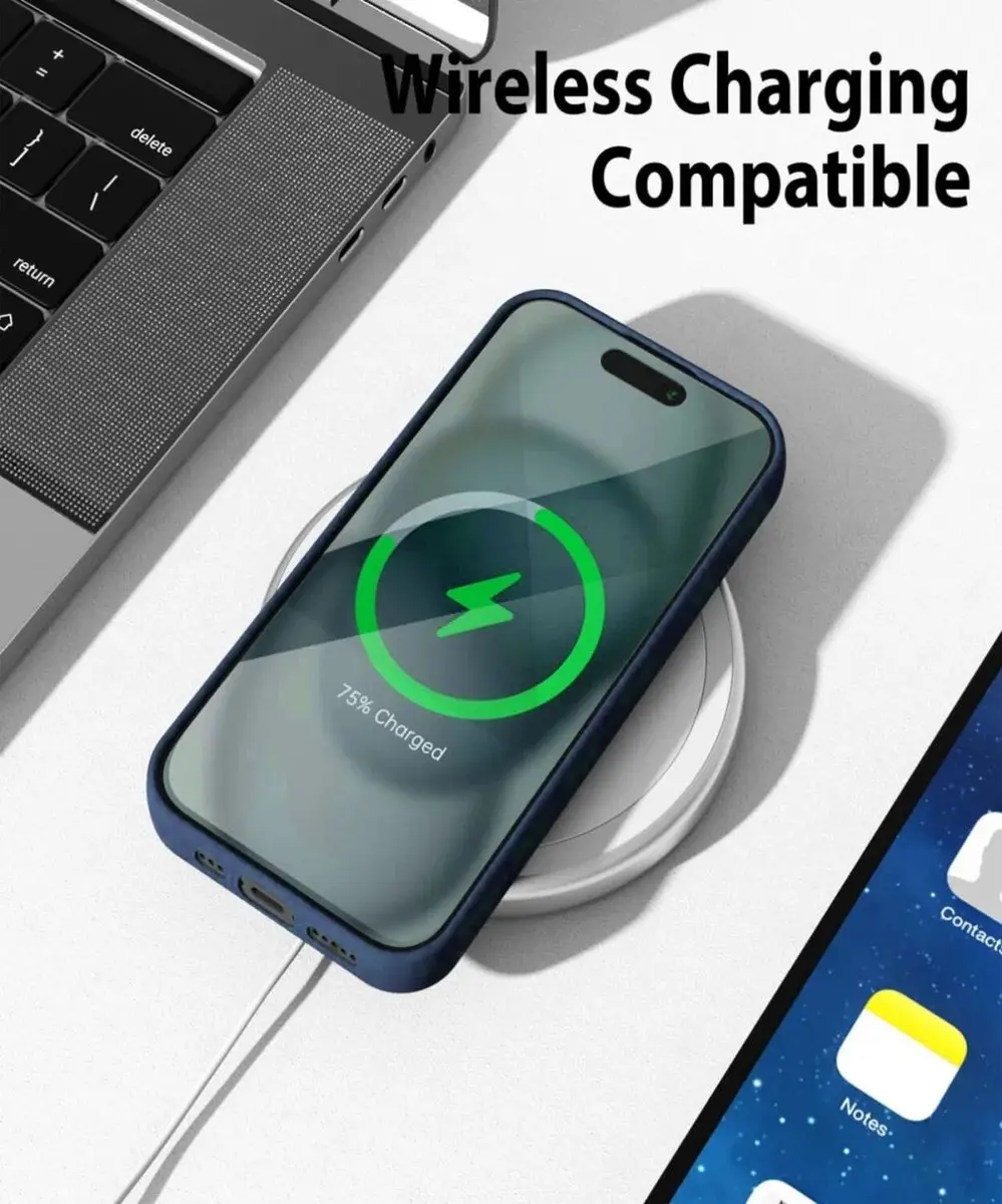Selected Hoesje iPhone 15 Back Cover - Dun TPU - Donkerblauw