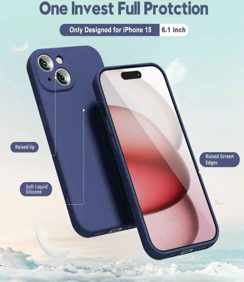 Selected Hoesje iPhone 15 Back Cover - Dun TPU - Donkerblauw - afbeelding 6 van 6