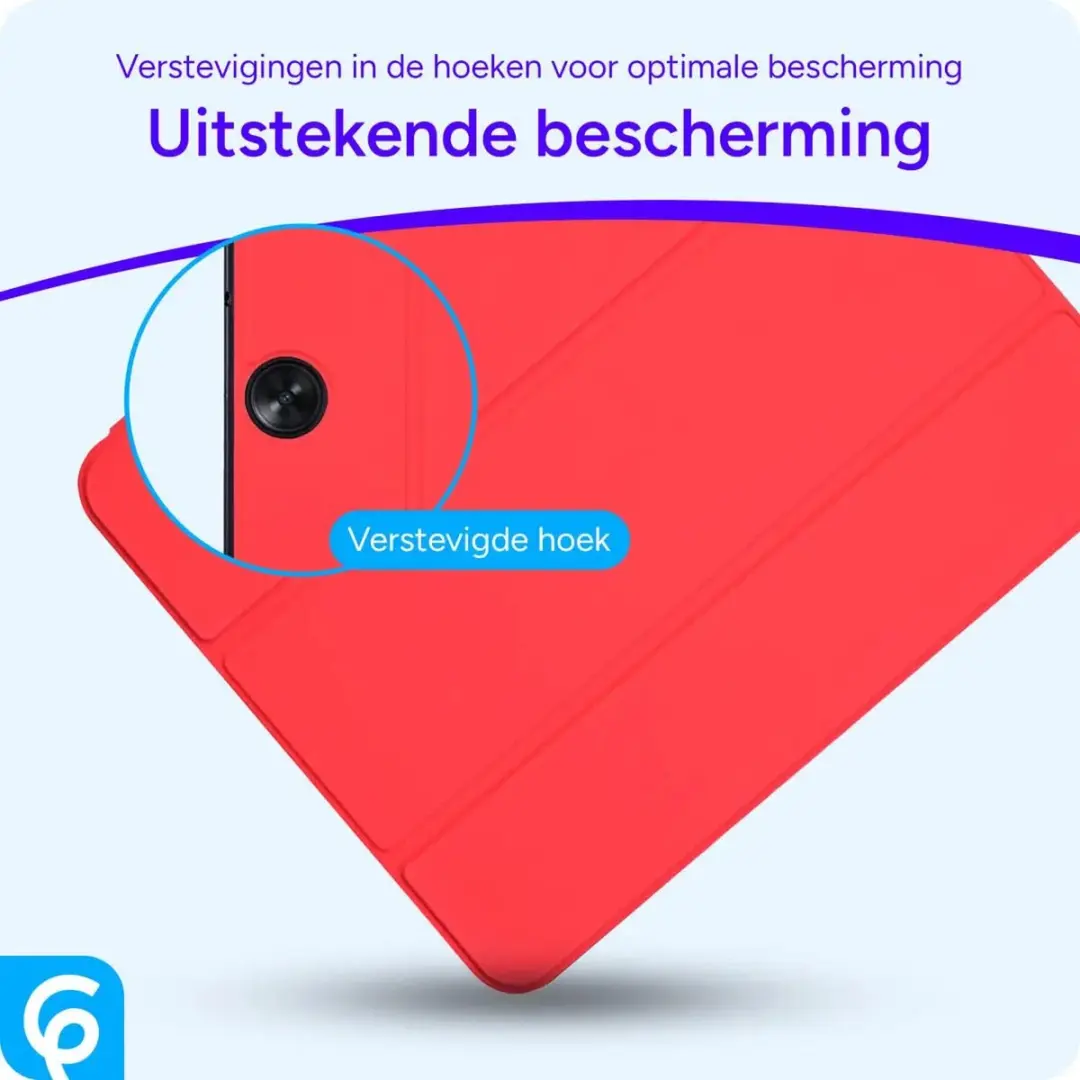 Selected Tablet Hoes Tri-Fold Luxe Kunstleer Rood - OnePlus Pad Go/Oppo Pad Neo