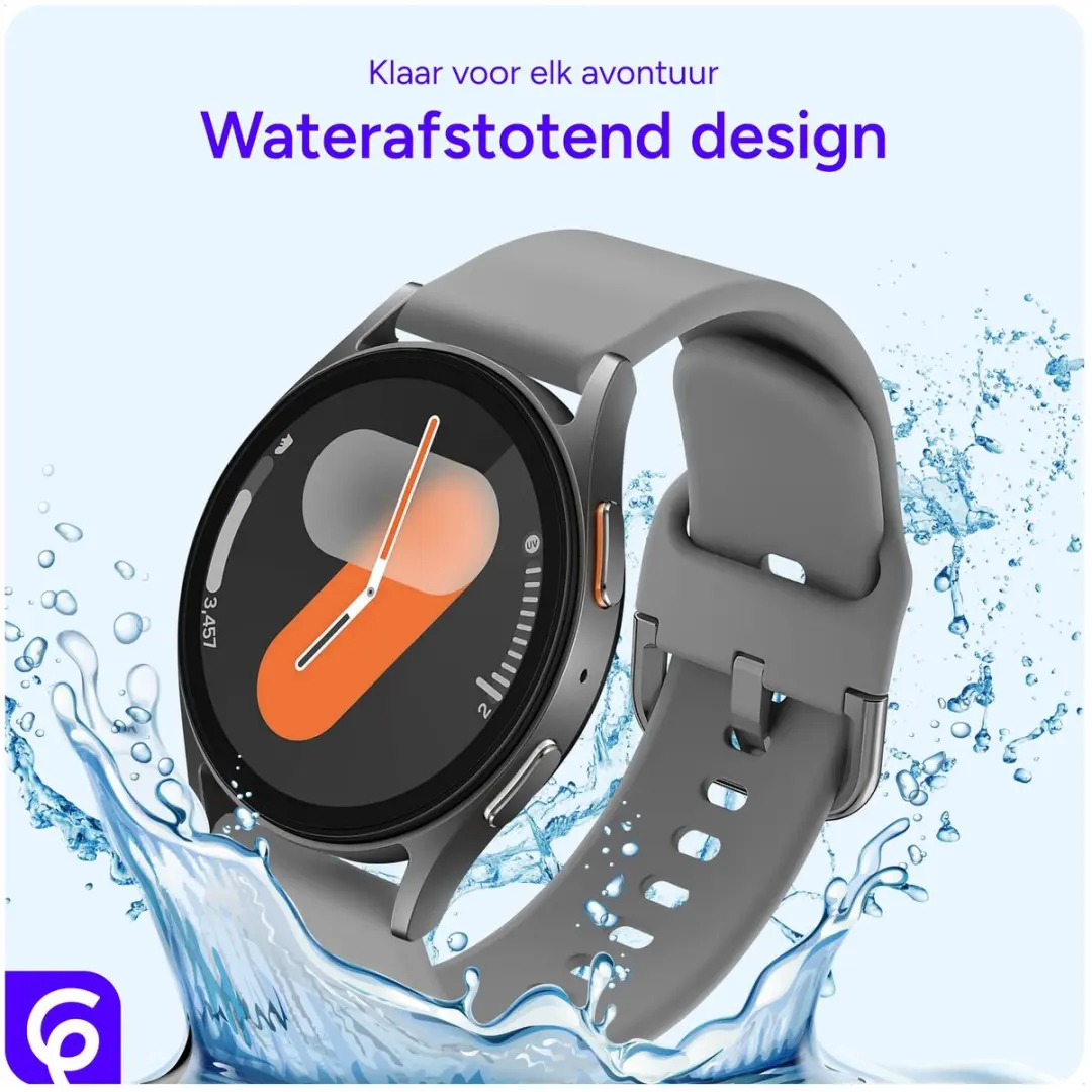 Selected SBG Universeel 22mm Horlogeband - Siliconen Grijs