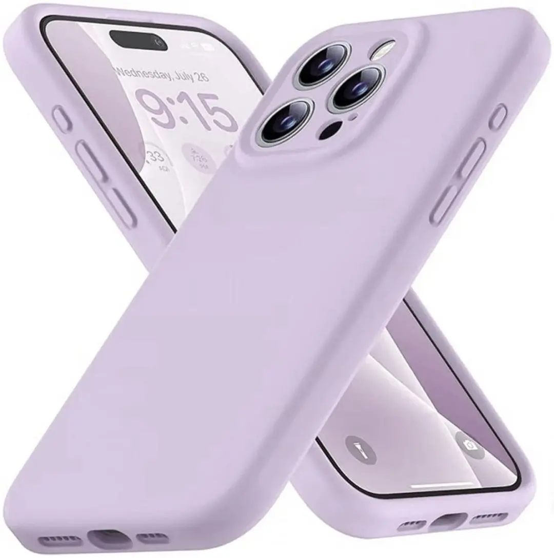 Selected Hoesje iPhone 15 Pro Max Siliconen Lila