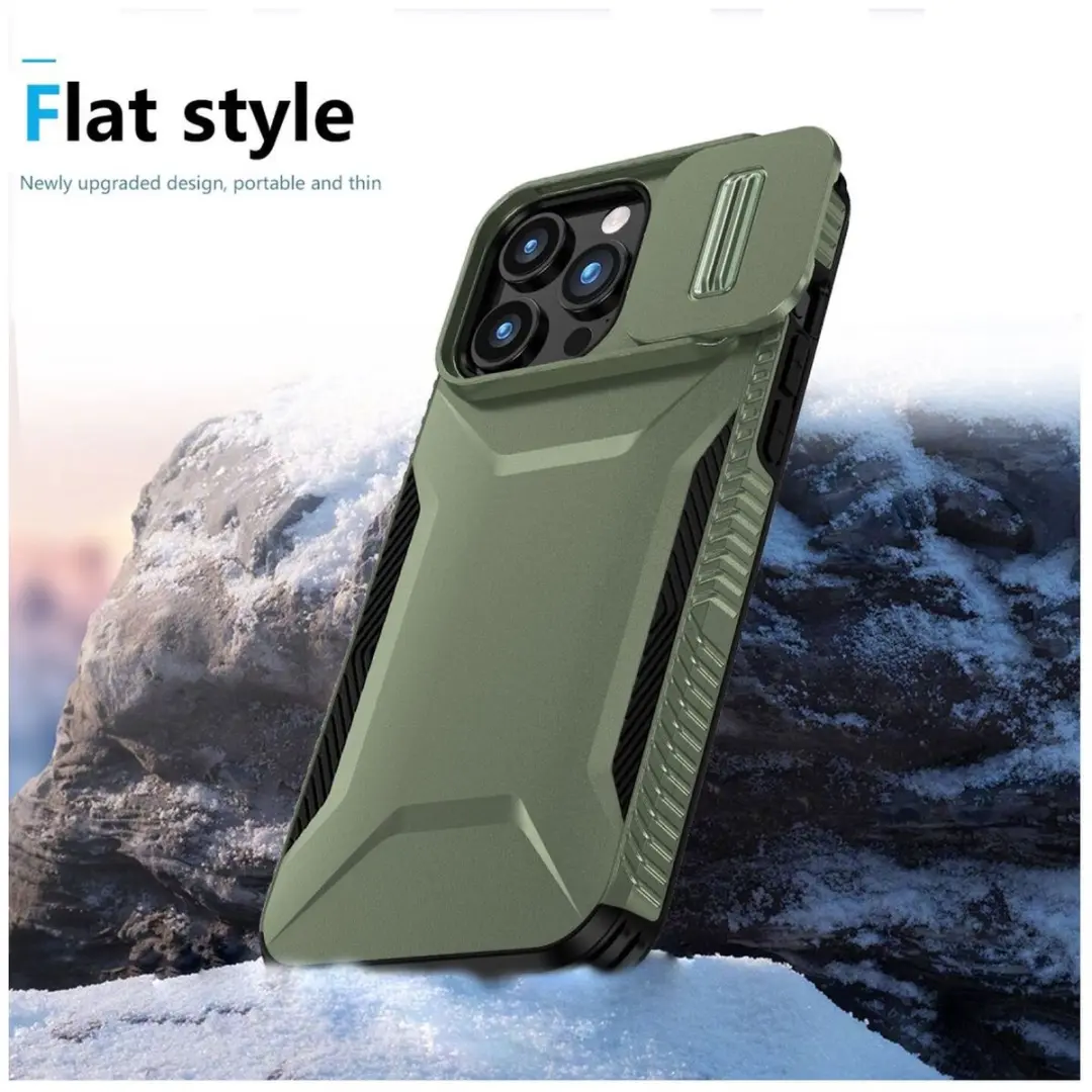 Selected Hoesje iPhone 15 Pro Max Groen - Camera Slider