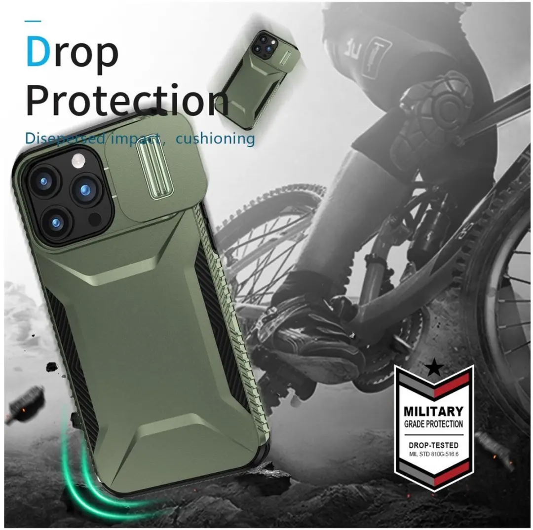 Selected Hoesje iPhone 15 Pro Max Groen - Camera Slider