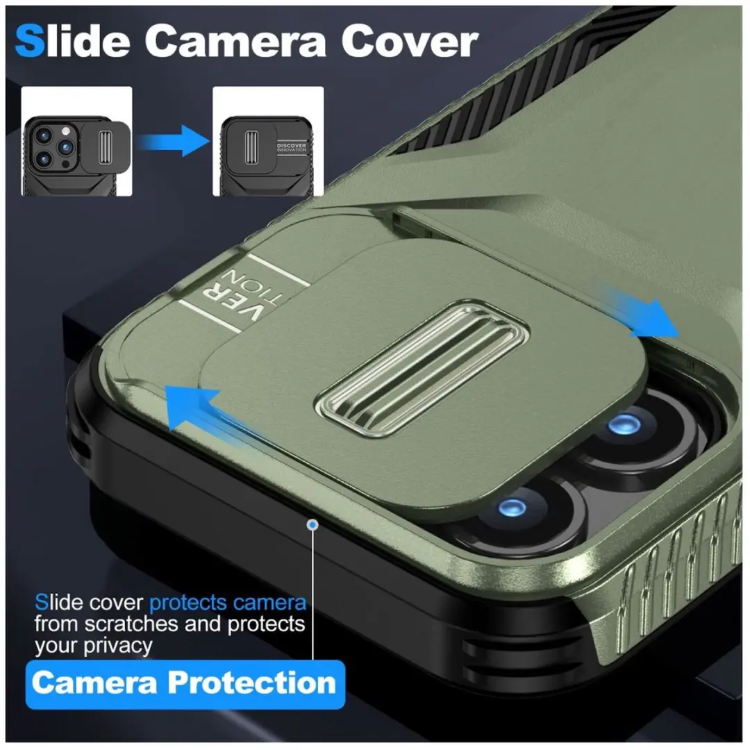 Selected Hoesje iPhone 15 Pro Max Groen - Camera Slider - afbeelding 6 van 6