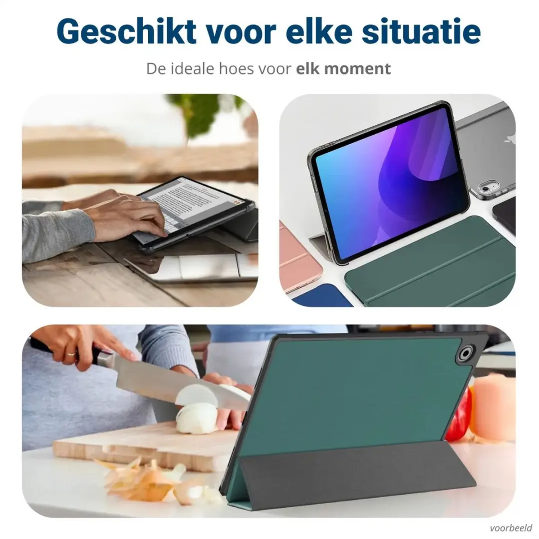 Selected by GSMpunt Tablethoes Lenovo Tab M10 Gen 4 - Groen