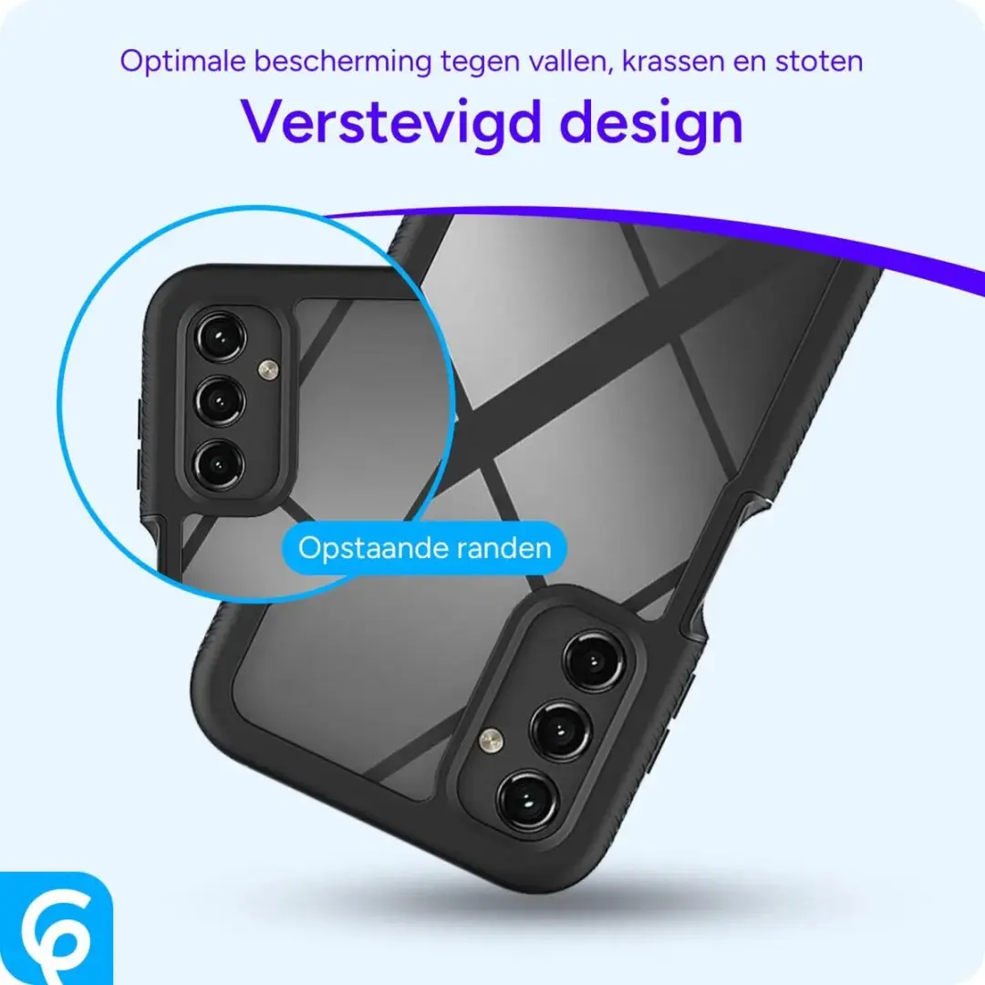 Selected Hoesje Samsung Galaxy A14 Full Protect - Zwart/Transparant