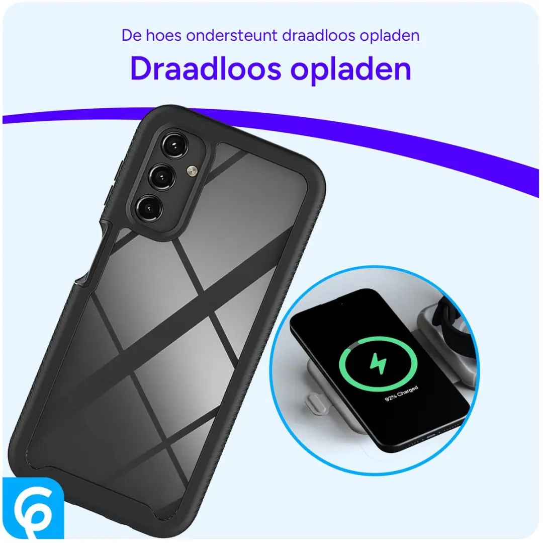 Selected Hoesje Samsung Galaxy A14 Full Protect - Zwart/Transparant