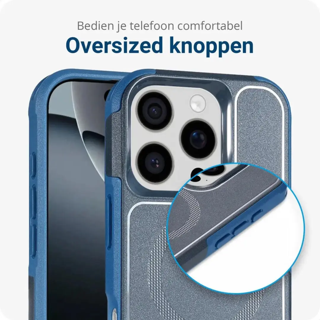 Selected Hoesje iPhone 16 Pro Max MagSafe Blauw - Dual-Layer Hybride - afbeelding 6 van 6