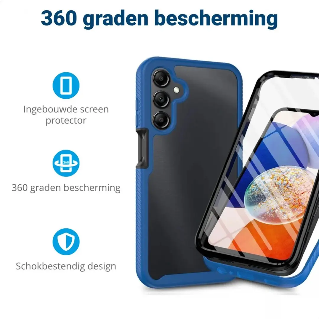 Selected Hoesje Samsung Galaxy A15 Full Protect Blauw
