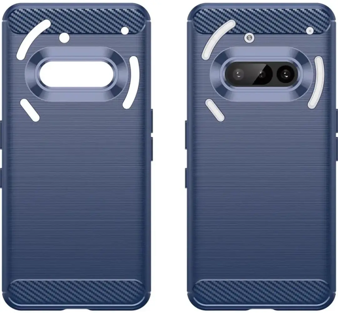 Selected Geborsteld TPU Hoesje Nothing Phone (3a) - Blauw