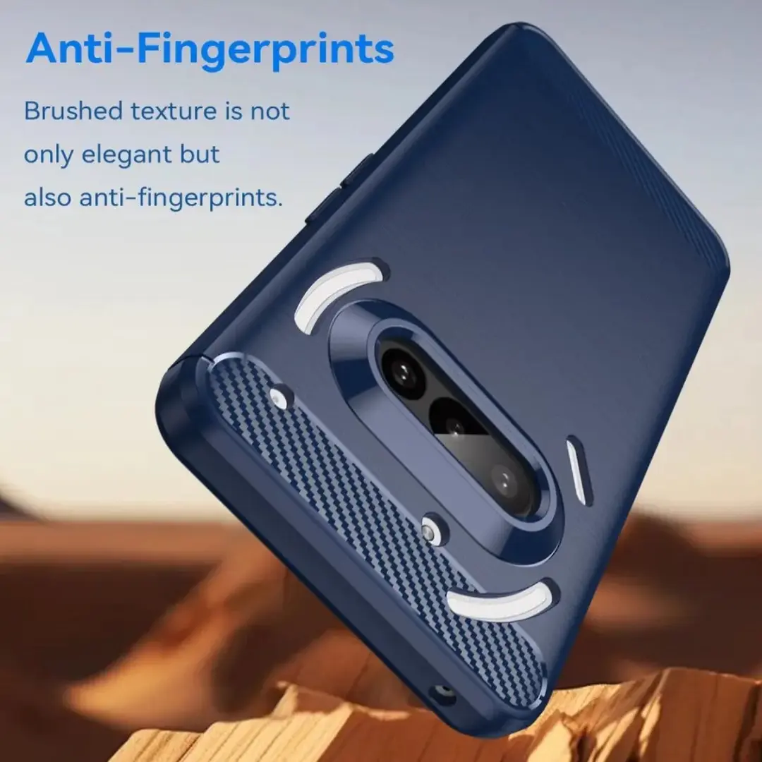 Selected Geborsteld TPU Hoesje Nothing Phone (3a) - Blauw - afbeelding 6 van 6