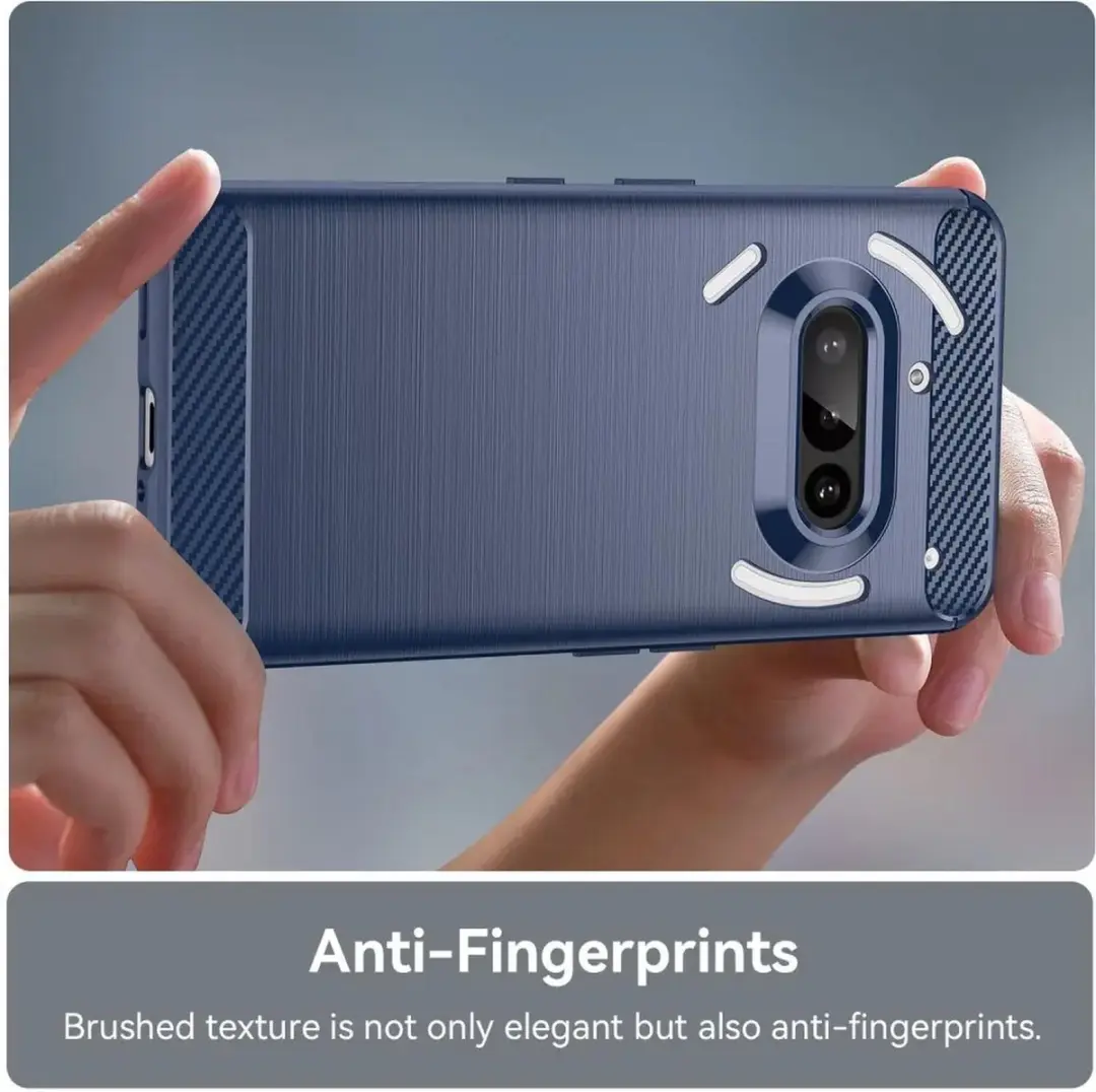 Selected Geborsteld TPU Hoesje Nothing Phone (3a) - Blauw