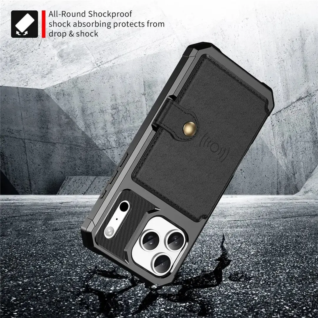 Selected Portemonnee Hoesje iPhone 17 Pro - 4 Pasjes - Zwart