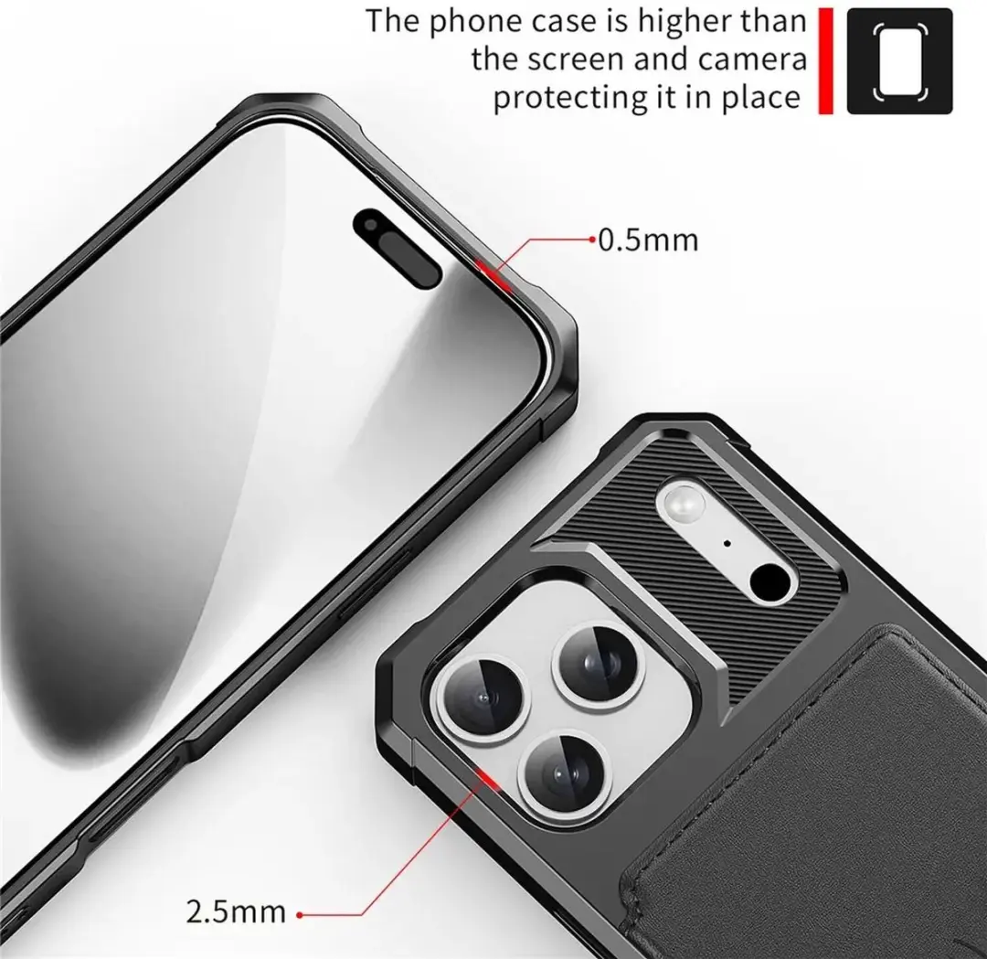 Selected Portemonnee Hoesje iPhone 17 Pro - 4 Pasjes - Zwart - afbeelding 6 van 6
