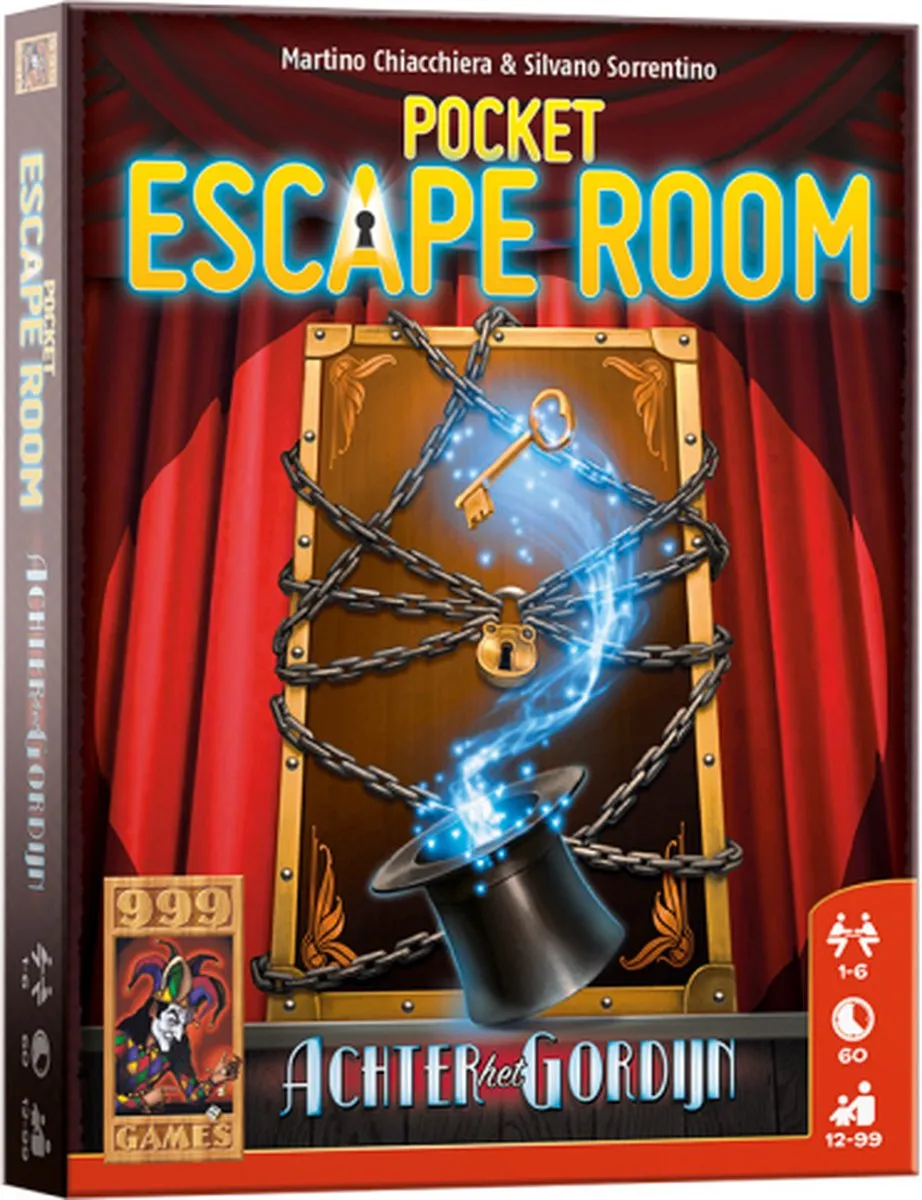 999 Games Pocket Escape Room Achter het Gordijn Breinbreker 999-POC05