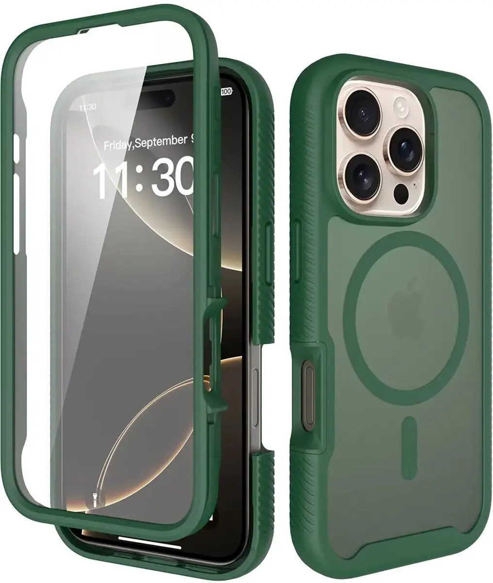 Selected Hoesje iPhone 16 Pro Full Protect Matte Groen