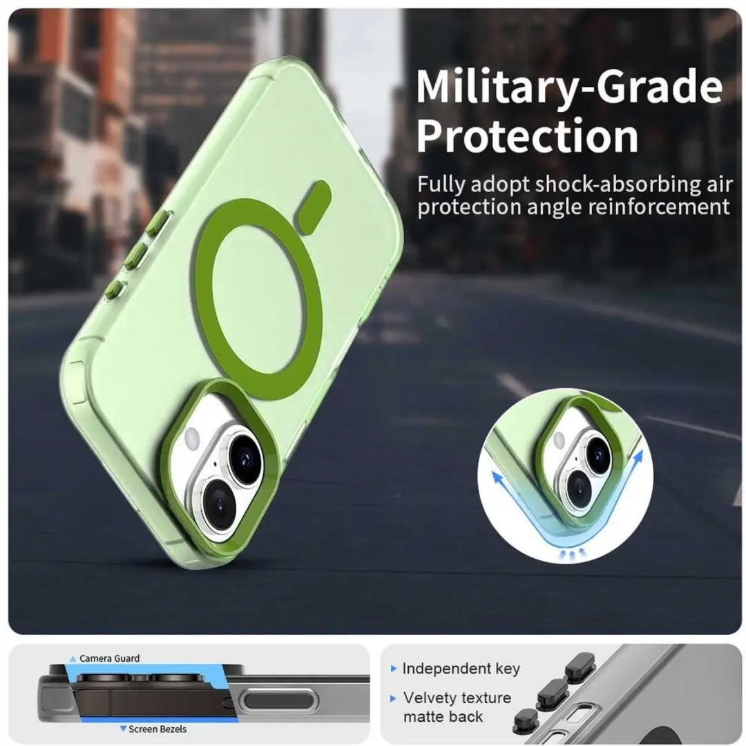 Selected MagSafe Backcover iPhone 16 - Groen