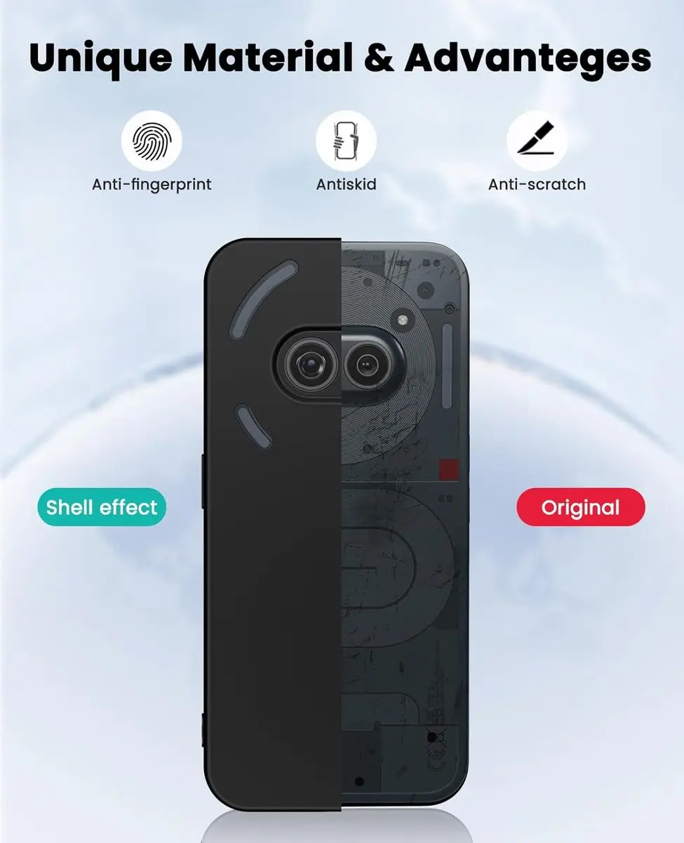 Selected by GSMpunt Dun TPU Hoesje Nothing Phone (2a) - Zwart - afbeelding 6 van 6