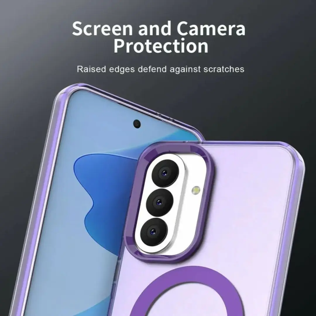 Selected MagSafe Backcover Samsung Galaxy A37 - Paars & Transparant - afbeelding 6 van 6