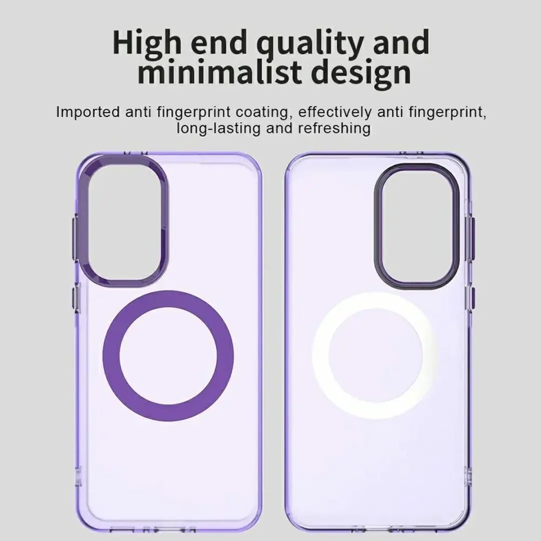 Selected MagSafe Backcover Samsung Galaxy A37 - Paars & Transparant