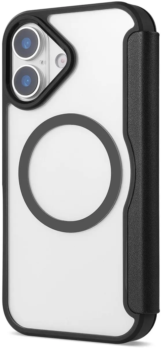Selected Portemonnee Hoesje iPhone 17 - MagSafe/Qi2 - 1 Pasje - Zwart/Transparant - afbeelding 6 van 6