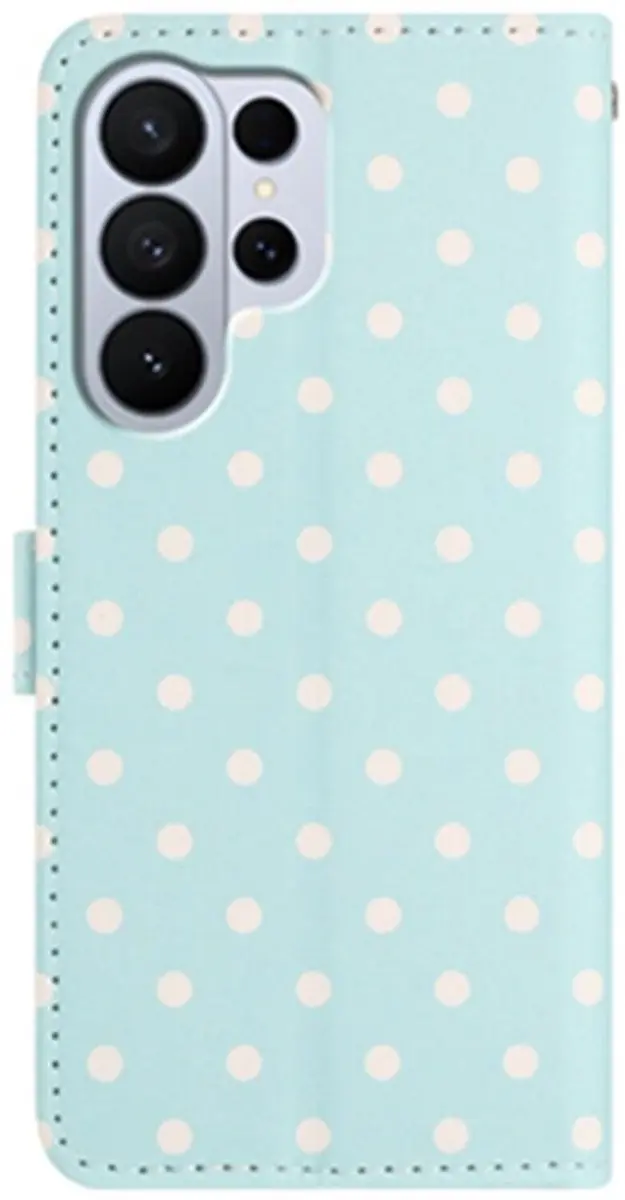 Selected Hoesje Samsung Galaxy S26 Ultra Polka Dot Wallet - Blauw