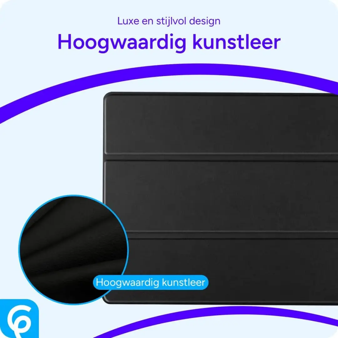 Selected Tablet Hoes Samsung Galaxy Tab S7/S8 Tri-Fold Book Case - 11 Inch - Zwart