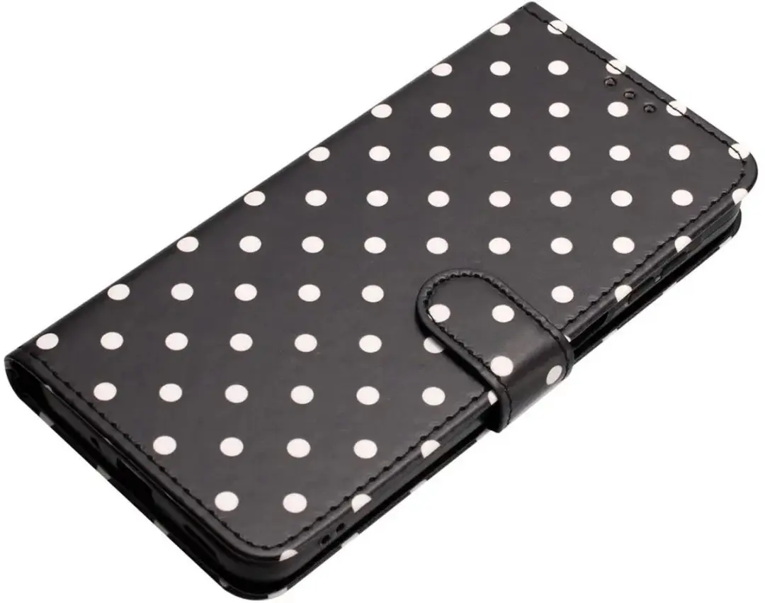 Selected Hoesje iPhone 17 Pro Max Polka Dot Wallet Book - 3 Pasjes - Zwart - afbeelding 6 van 6