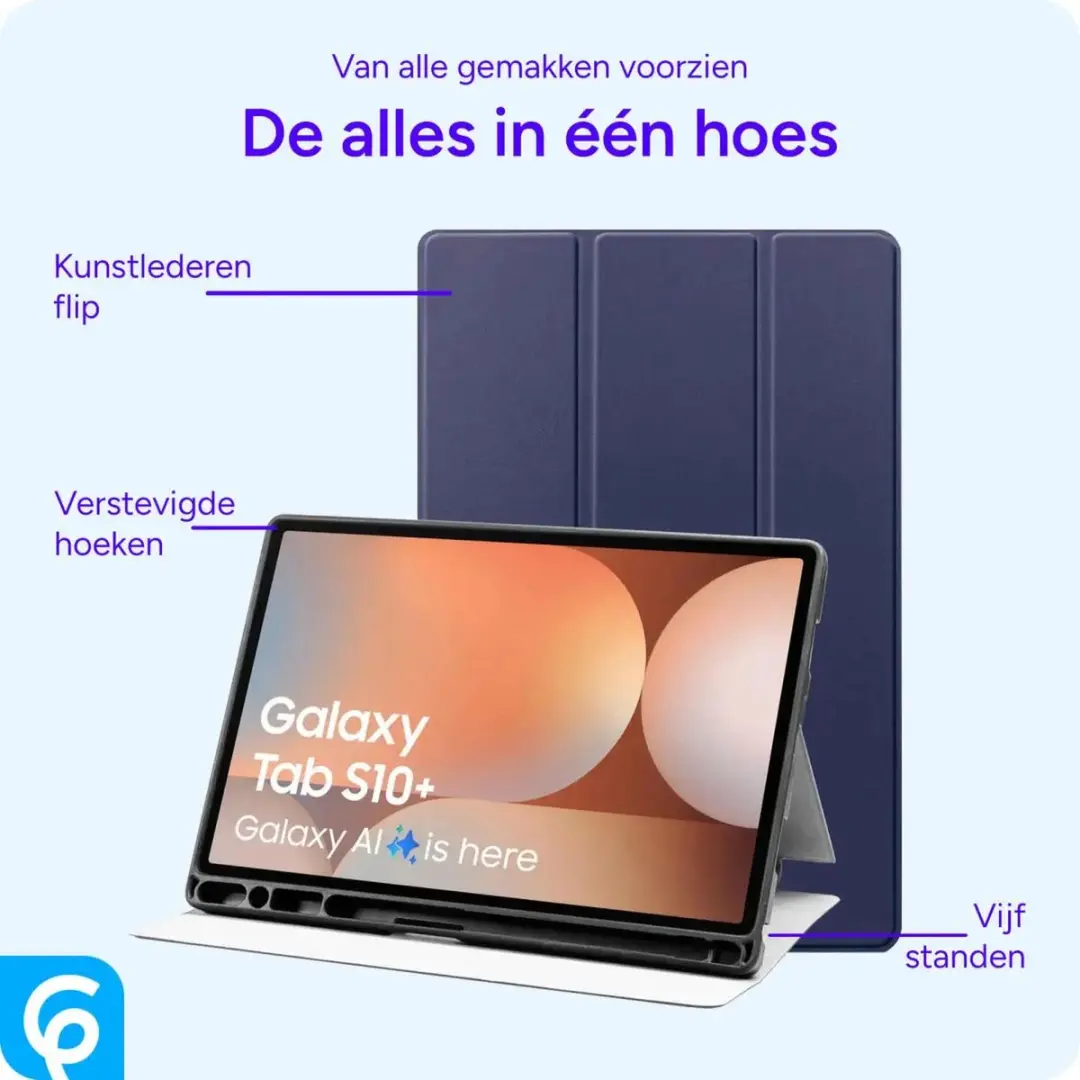 Selected Tablet Hoes Samsung Galaxy Tab S10+/S9+ - Blauw