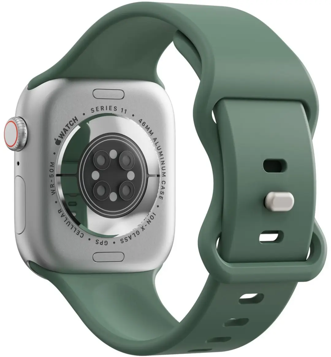 Selected SBG Siliconen Horlogeband Apple Watch 41mm - Donker Groen