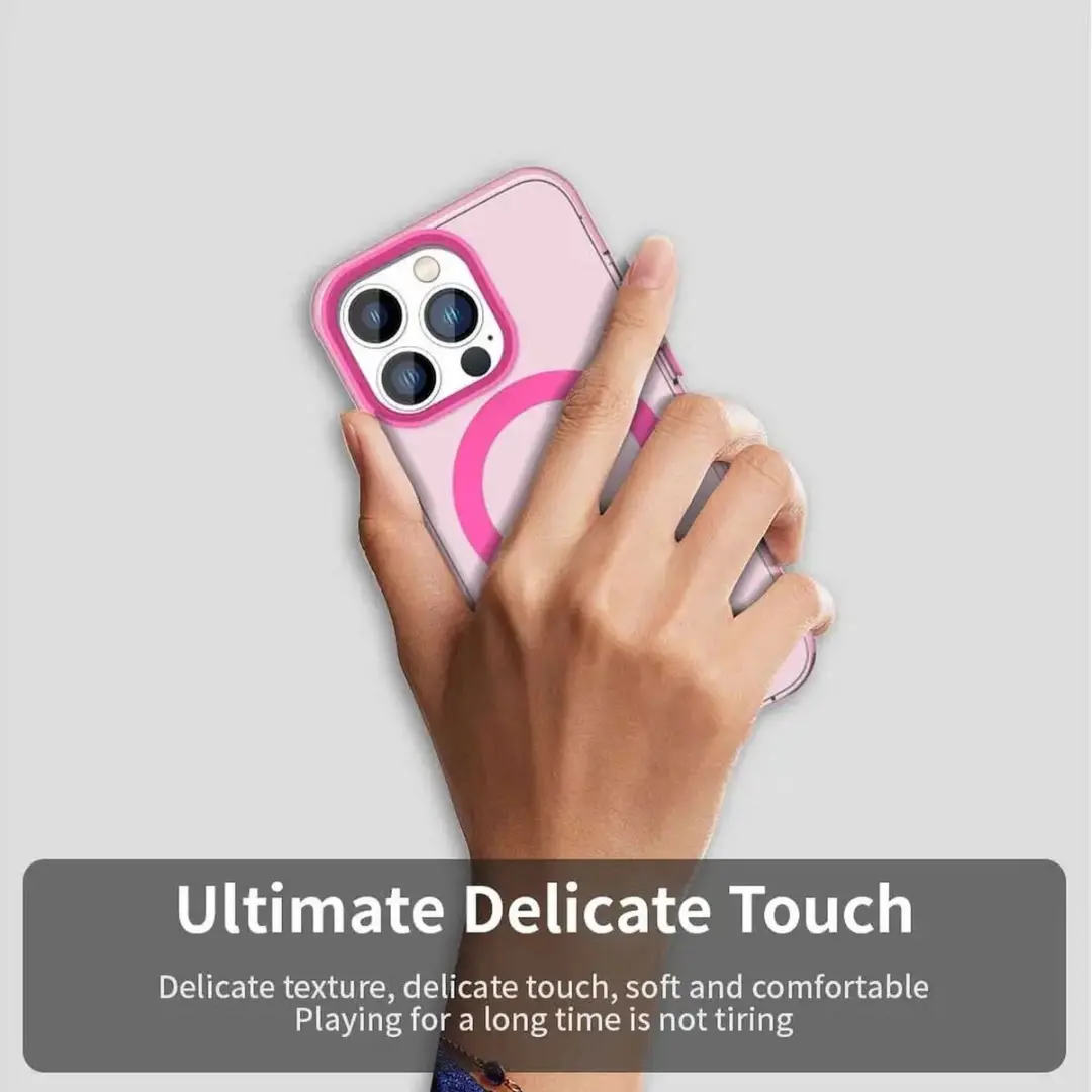 Selected MagSafe Backcover iPhone 14 Pro Max - Roze Transparant