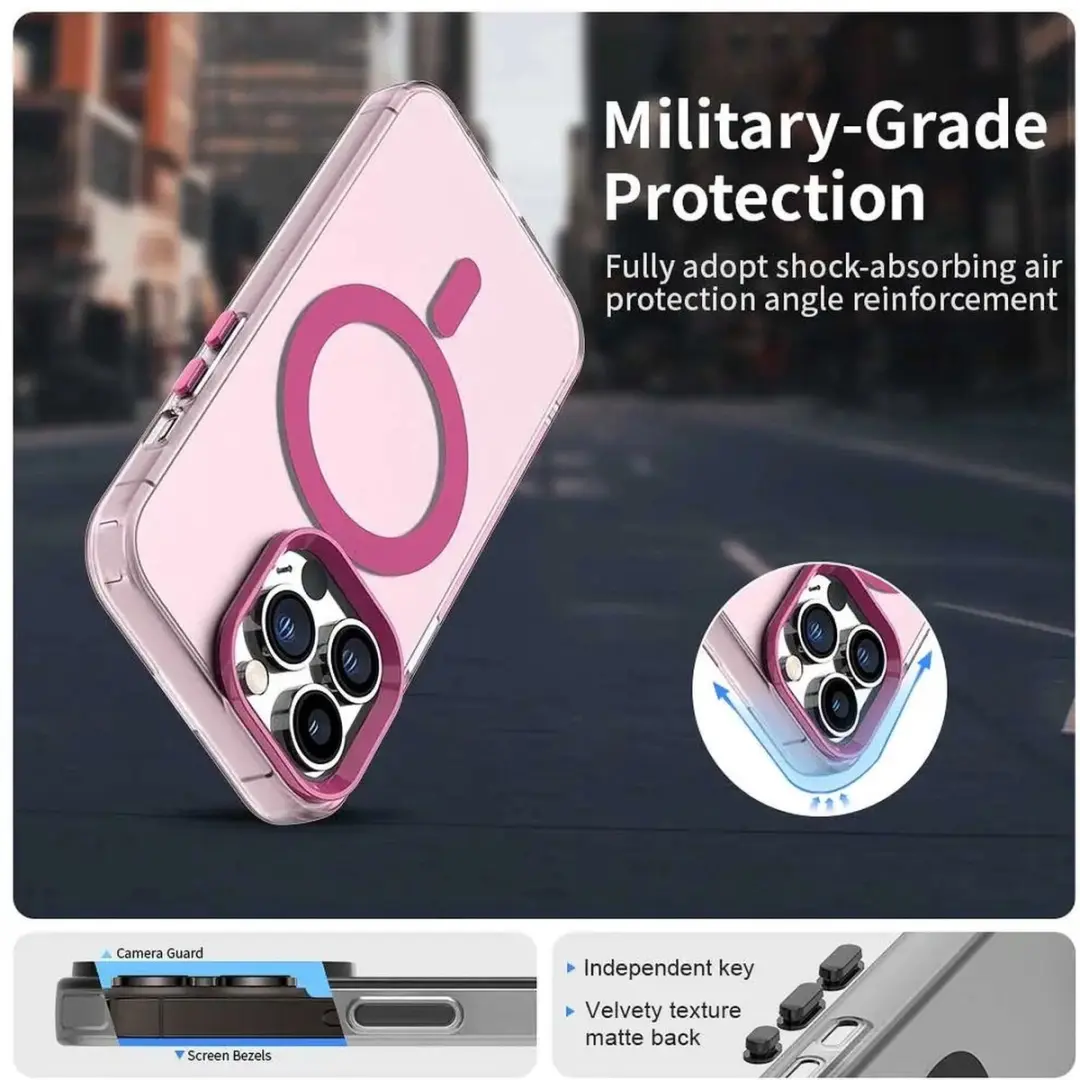 Selected MagSafe Backcover iPhone 14 Pro Max - Roze Transparant