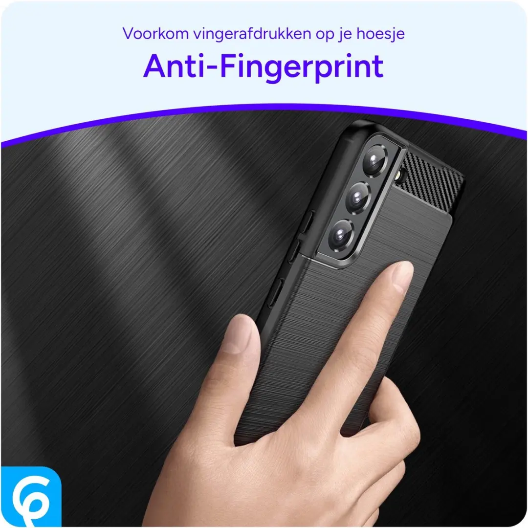Selected Geborsteld TPU Hoesje Samsung Galaxy S22 - Zwart
