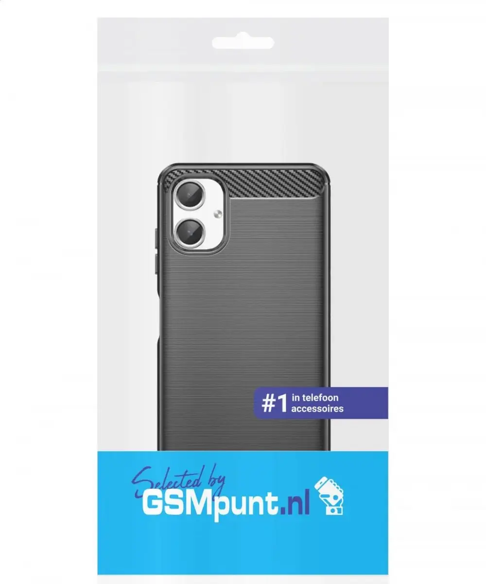 Selected Geborsteld TPU Hoesje Samsung Galaxy A06 - Zwart