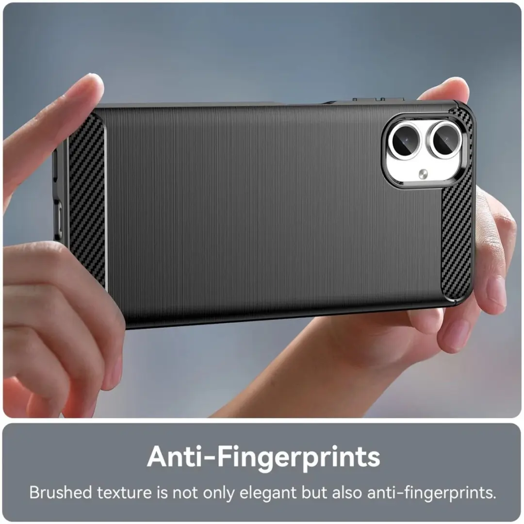 Selected Geborsteld TPU Hoesje Samsung Galaxy A06 - Zwart
