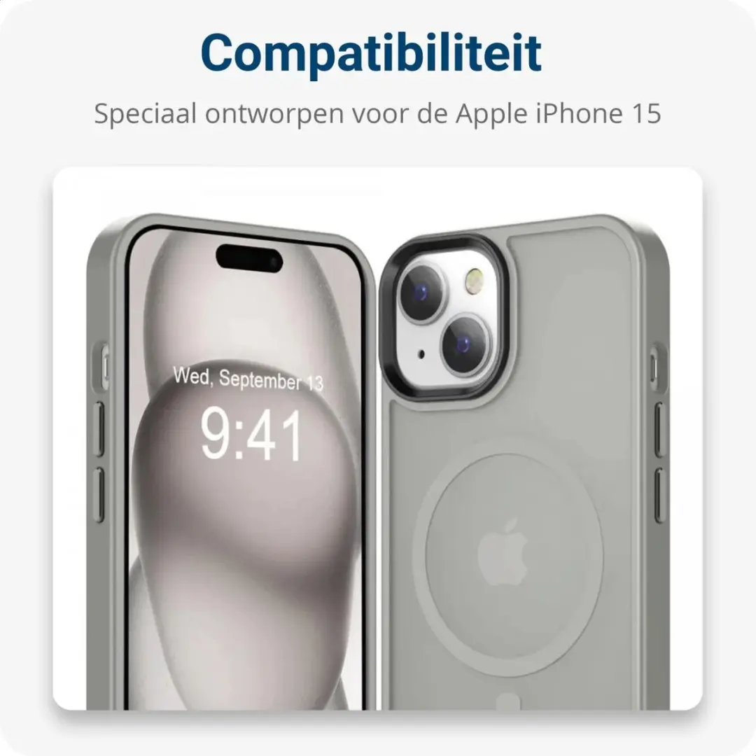 Selected by GSMpunt Apple iPhone 15 MagSafe Hoesje - Grijs