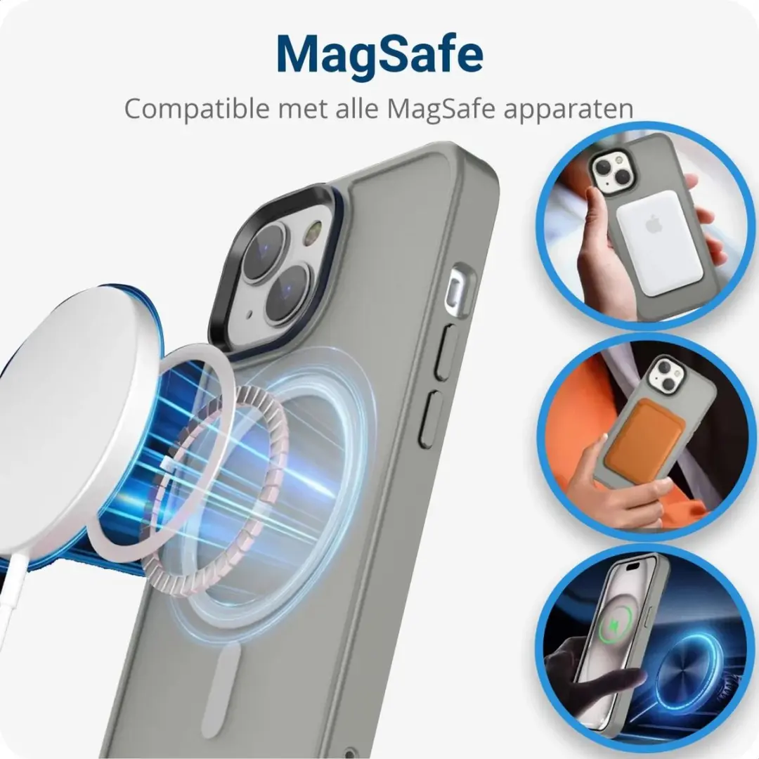 Selected by GSMpunt Apple iPhone 15 MagSafe Hoesje - Grijs