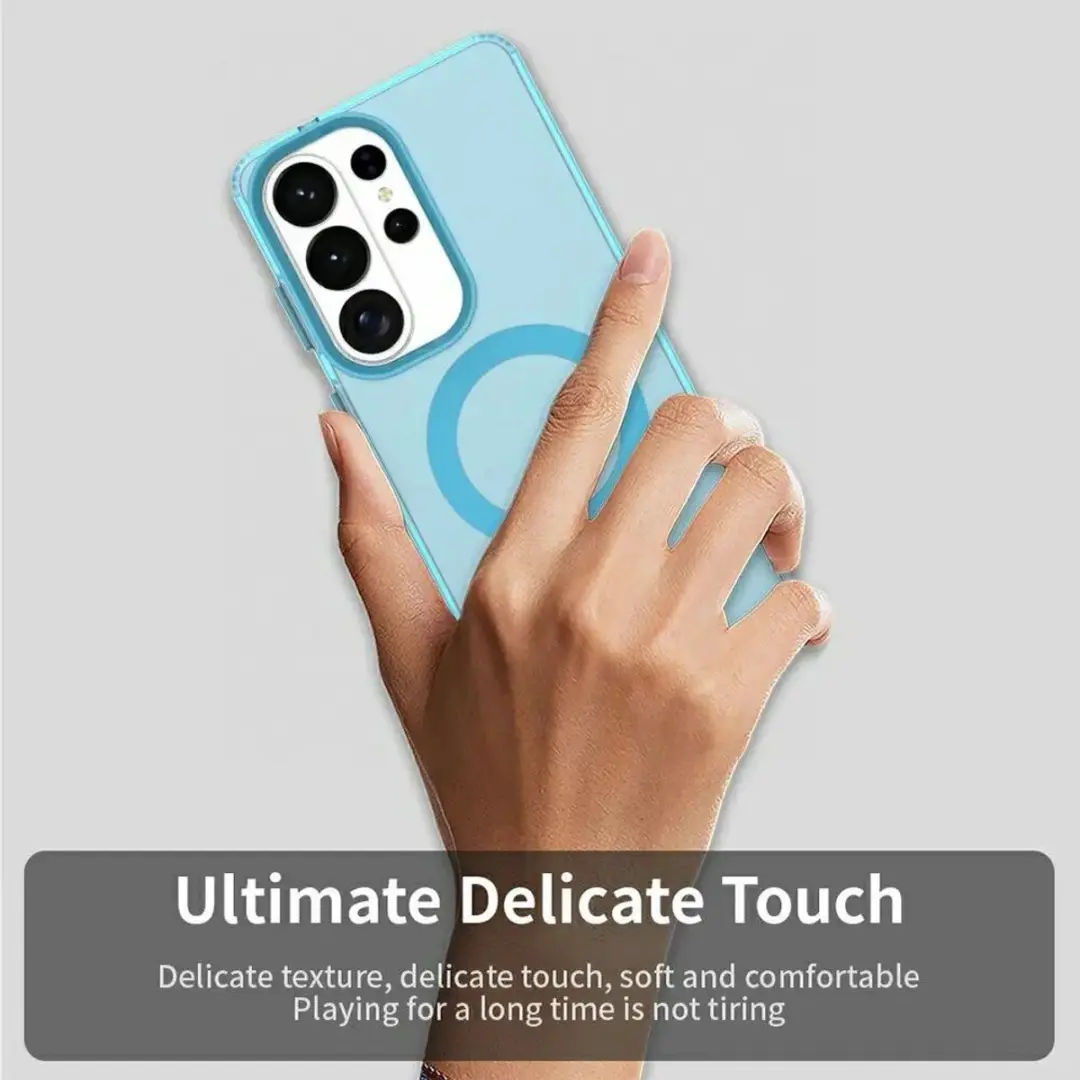 Selected MagSafe Backcover Samsung Galaxy S26 Ultra - Blauw & Transparant - afbeelding 6 van 6