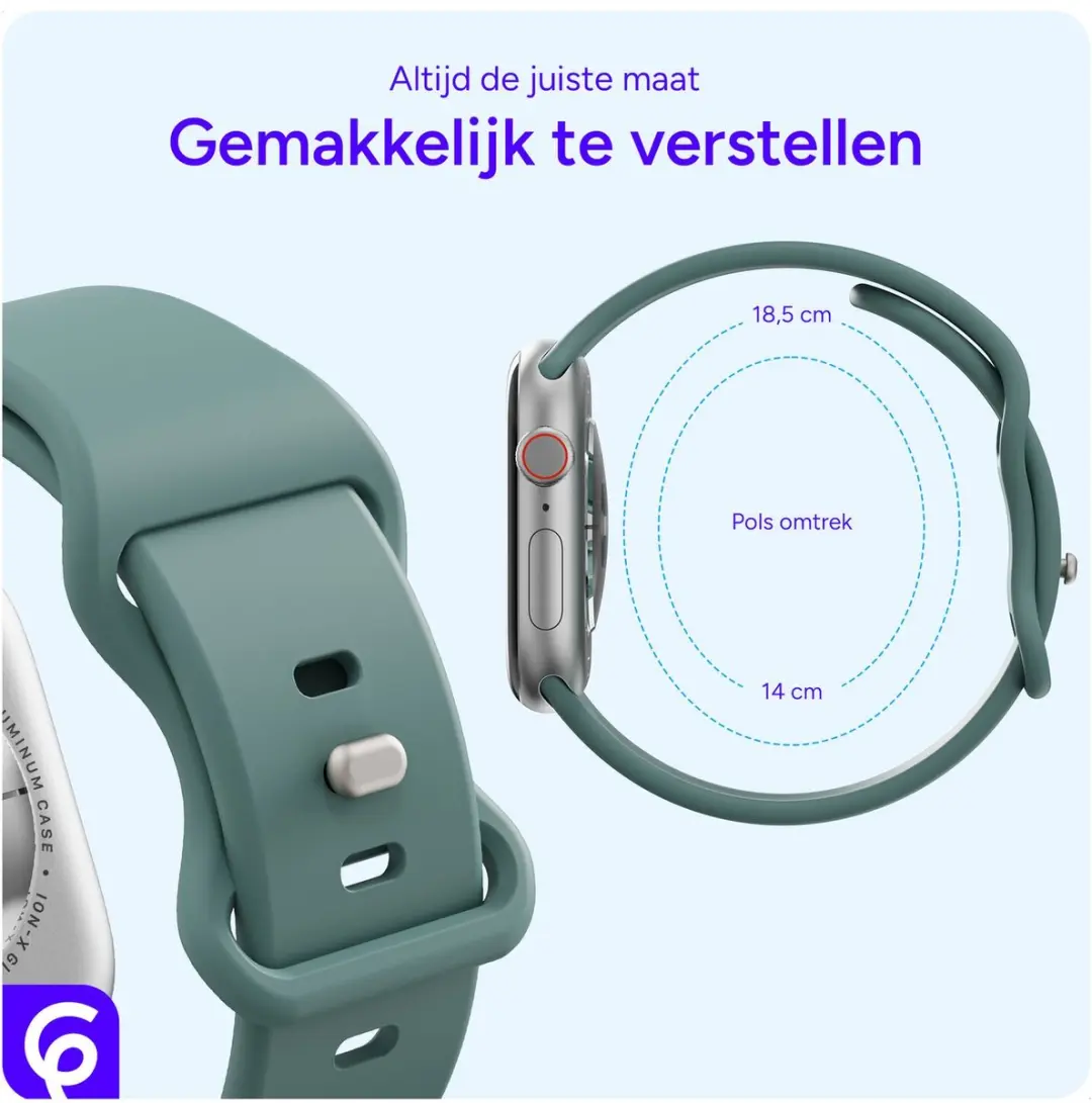 Selected SBG Siliconen Bandje Apple Watch Series 10 42mm - Cactus Groen