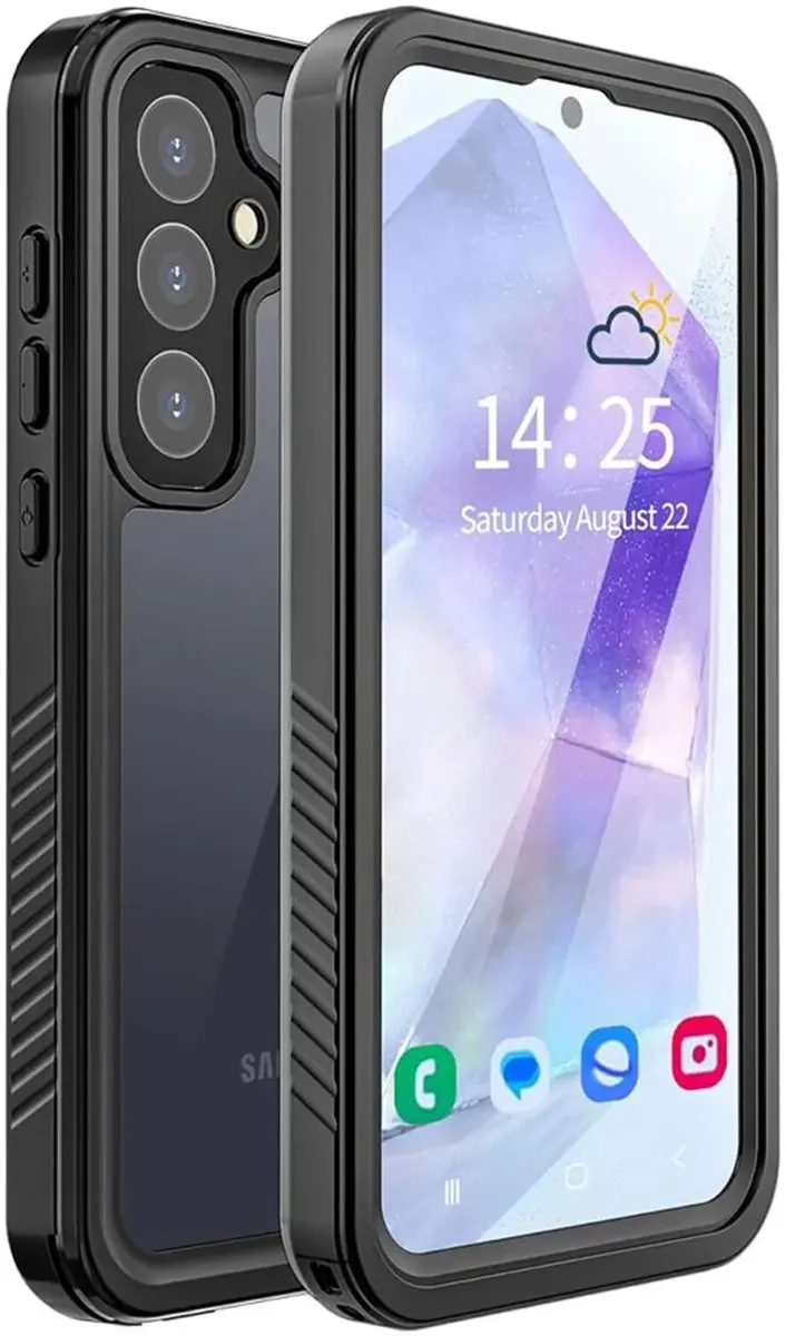 Selected SBG Outdoor Case Waterdicht voor Samsung Galaxy A55 - IP68 - Zwart/Transparant