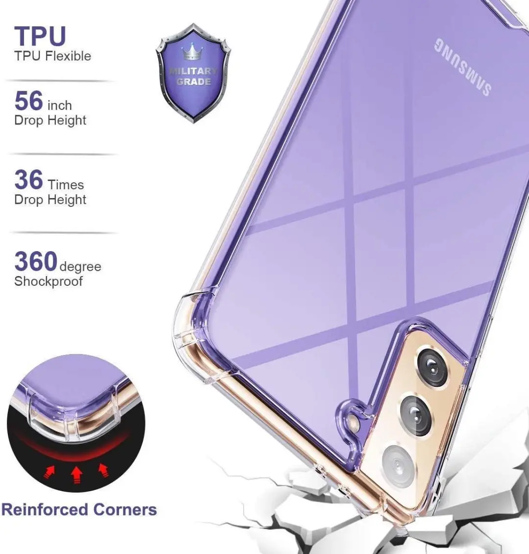 Selected Hoesje Schokbestendig TPU Transparant - Samsung Galaxy S21 Plus - afbeelding 6 van 6